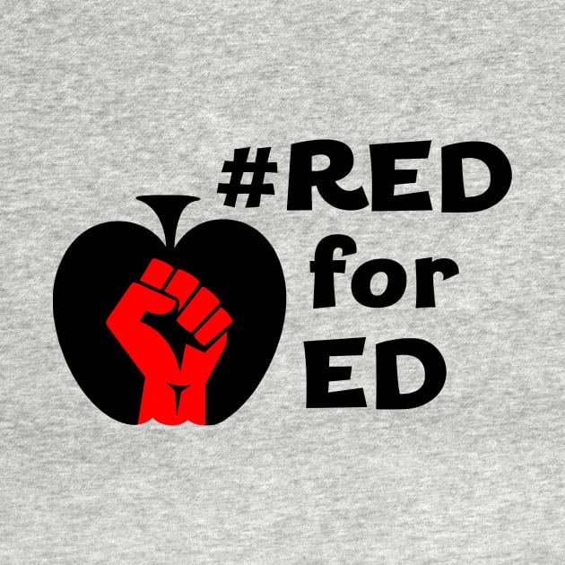 Red for Ed (red fist, black words) by haberdasher92